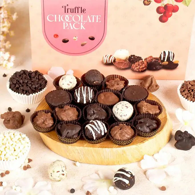 Decorated Chocolate Truffle Cake