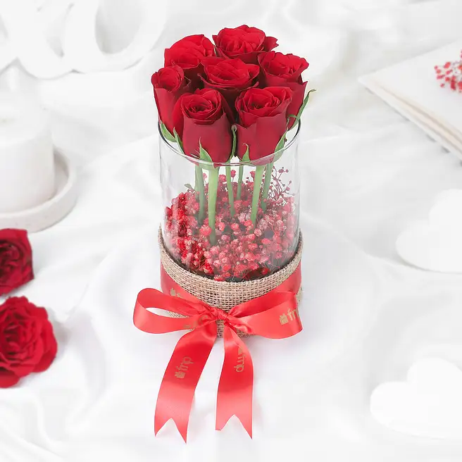 Grateful For You Roses in Jar